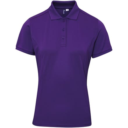 Premier Dames/dames Coolchecker Plus Piqu Polo met CoolPlus (Paars)