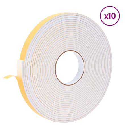 vidaXL - Zelfklevende - schuimtape - 10 - st - Wit - 20mm - x - 10m - CR - Schuim