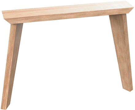 FLE - Trapezium massief schuine eikenhout 80 bij 15 cm en hoogte 73 cm (13 x 4 cm) - set van 2 stuks