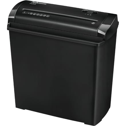 Fellowes Powershred P-25S papiervernietiger, strooksnede 7 mm, P-1, 11 l, snijcapaciteit 5 vel, zwart/grijs