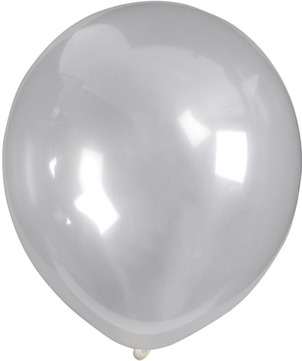 Ballonnen, rond, d 23 cm, transparant, 10 stuk/ 1 doos