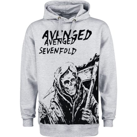 Avenged Sevenfold Trui met capuchon - Scheleton - S tot M - voor Mannen - grijs gemêleerd