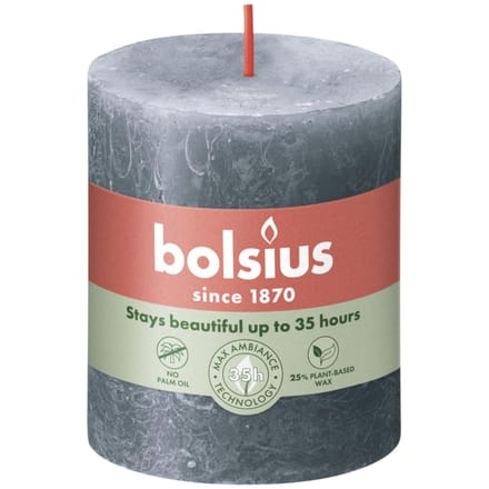 Bolsius Stompkaars 8 cm / Ø6,8 cm Rustiek Slate Blue