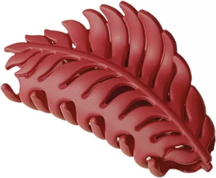 Emilie collection - haarklem - rood - blad - matte kleur