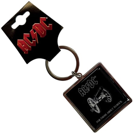 AC/DC - Logo Outline For Those About To Rock Sleutelhanger - Zwart