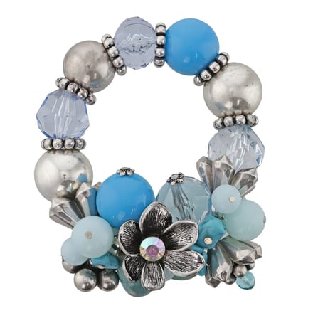 Behave - Armband - Elastisch Statement Kralenarmband- Blauw