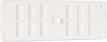 Nedco BV Afsluitbaar ventilatierooster 165x60mm met gaas PS, kunststof wit