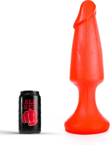 All Red Buttplug 35 x 9,5 cm - rood