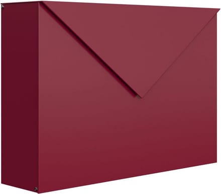 Wandbrievenbus Design Rood Staal - Groot Model voor Buitenmontage