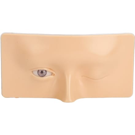 Planche d'entraînement maquillage des yeux Yeux ouverts fermés Réutilisable Silicone Mannequin Visage Planche avec Support Blanc beige