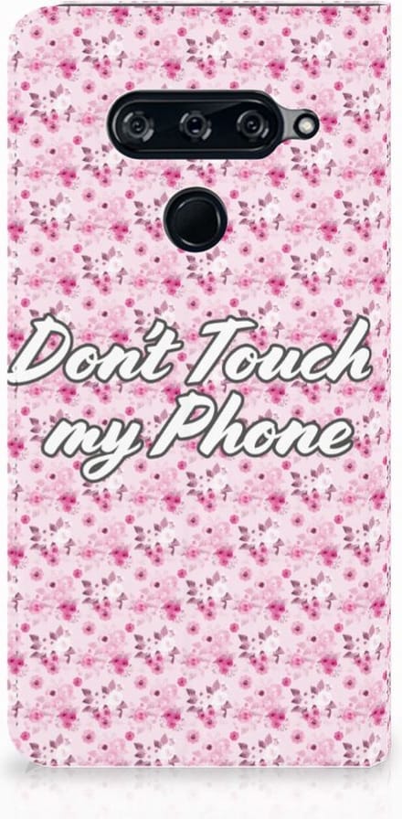 LG V40 Thinq Design Case Flowers Pink DTMP