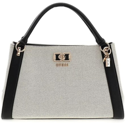 GUESS handtas schoudertas Karnilla Girlfriend Satchel Natural / Black crème