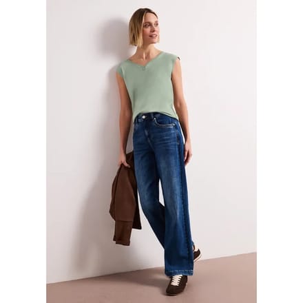 Shirt met knoopdetail