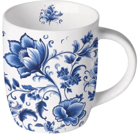 Mok - Beker - Delft blue florals - 200ml