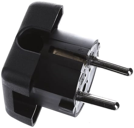 Bachmann CEE 7/4 geaarde stroomstekker | haaks (boven/beneden) | zwart