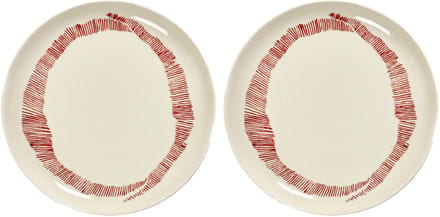 Serax - Ottolenghi Feast - Bord M - Wit/Rood - 22 Ø - 2 stuks