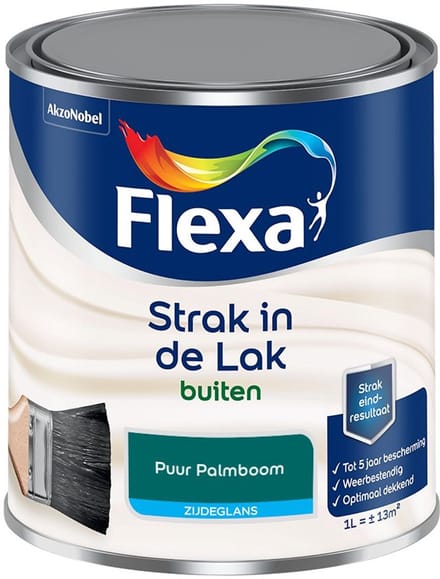 Flexa - Strak In De Lak Buitenlak Zijdeglans - Puur Palmboom - Mengverf - 1 L