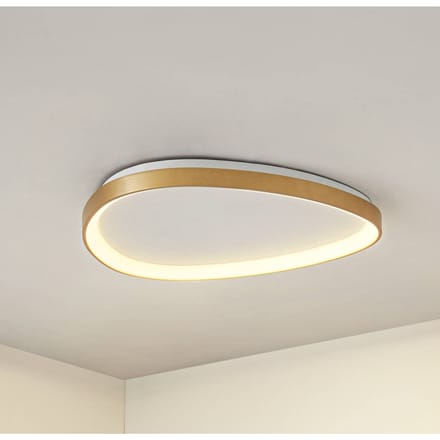 Lucande LED plafondlamp Asken, 61 cm, goud, CCT, dimbaar