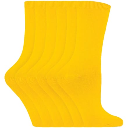 6 Pairs Dames Effen Katoenen Rijke Kousen