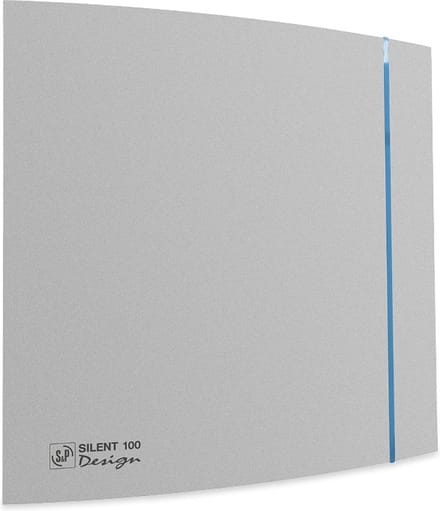 S&P Silent Design 100CRZ  - badkamerventilator - zilver -  Ø 100mm - met timer