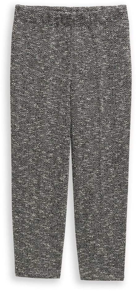 Tom Tailor - TTLEA Straight bouclé broek - Maat 42/28 - salt pepper boucle structure