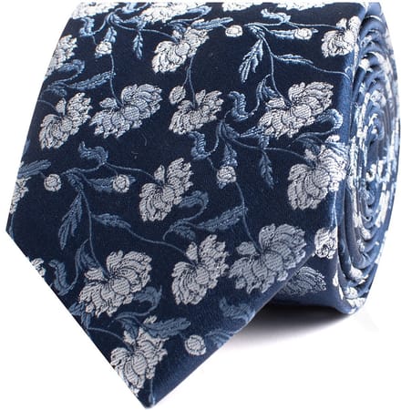TRESANTI | ENRICH | Zijden stopdas pioenRozen | Blauw