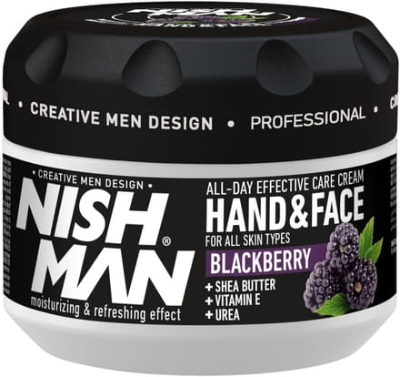Nishman Hand & Face Cream Blackberry Extract voor Heren 300ml Dagelijk