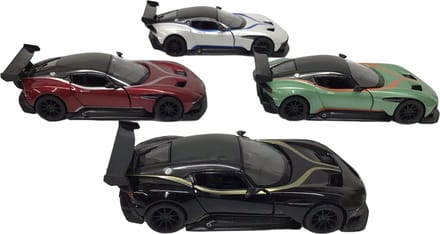 Aston Martin Vulcan met strepen Pull-back motor - 1:38 - Kinsmart verkrijgbaar in 4 kleuren verkoop per stuk