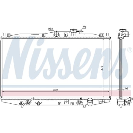 Radiator, motorkoeling NISSENS 63345