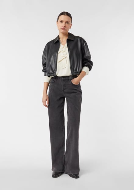 Jeans Wide Leg met knoop- en ritssluiting dames COMMA