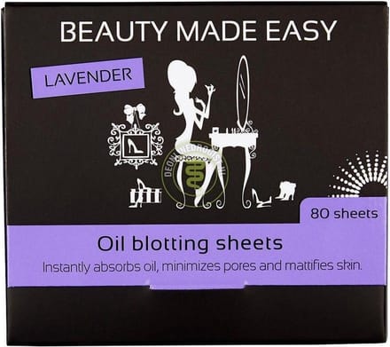 Beauty Made Easy Lavender oil blotting sheets