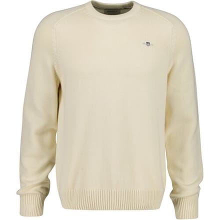 Gant Trui Casual Cotton Crew Neck Cream / male