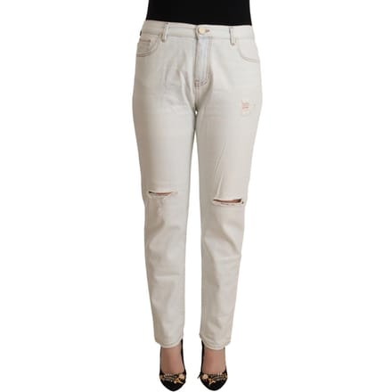Boyfriend Jeans Gehaakt Lichtblauw
