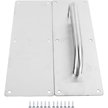Poignée de porte en acier inoxydable, tirette, plaque de poussée, poignée de porte commerciale avec vis pour maison, bureau