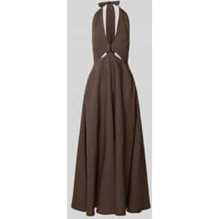 midi-jurk van lyocellmix met cut-out model 'Natu'