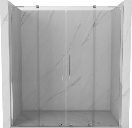 Mexen Velar L Duo schuifdouchedeur 200 , transparant, chroom - 871-200-003-02-01