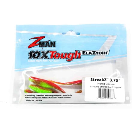 Zman Soft Lure StreakZ 3,75 Inch 6/Pack Nuked Chicken Glow (3663) white
