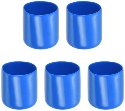 Dailygoods- Schroefdraad Protector Rubberen Eindkappen - 5 Pack - 25mm Binnendiameter - Blauw - Slijtvast - Roestpreventie - Eindkap