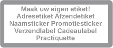 Adressticker - zilver - zilveren tekst - 250 stuks - 21x48mm - rechthoek - gepersonaliseerd - met eigen tekst