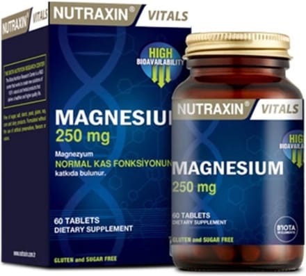 Nutraxin - Magnesium Citraat 250 mg - 60 Tabletten