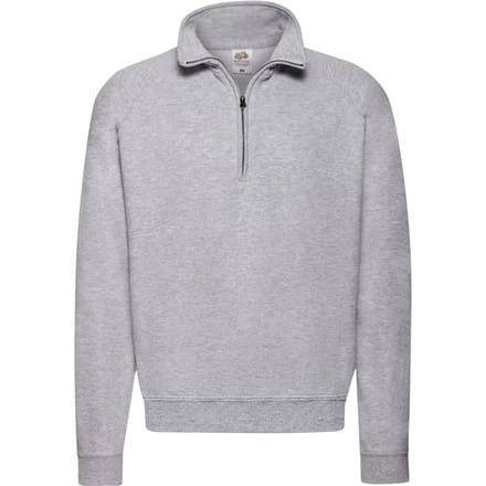 Fruit of the Loom Heren Klassiek Sweatshirt met Ritssluiting (Heide Grijs)