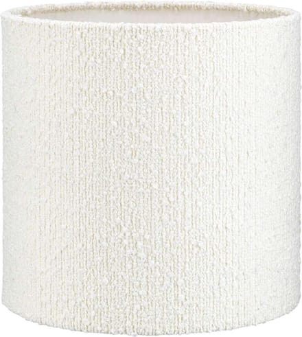 Lampenkap cilinder - Bouclé wit - Ø 20cm - H 15cm