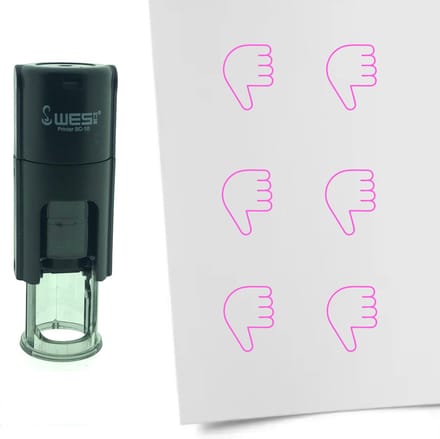 CombiCraft Stempel Duim naar beneden 10mm rond - Roze inkt