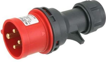 CEE stekker 32A - 4 polig twist - rood - IP44 - 1 stuk