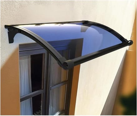 Deurluifel Polycarbonaat - Regenkap Raam - Entree Beschermen - UV Bescherming - 80x80 cm - Transparant