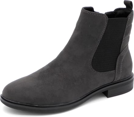 Jana Dames Chelseaboot 25369-207 Donkergrijs - Wijdte H - Maat 37