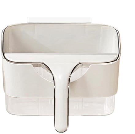 Keuken Compostbak - Afvalbak Aanrecht - Afval Scheiden - Met Schraper - 25 x 14 x 14.5 cm - Wit