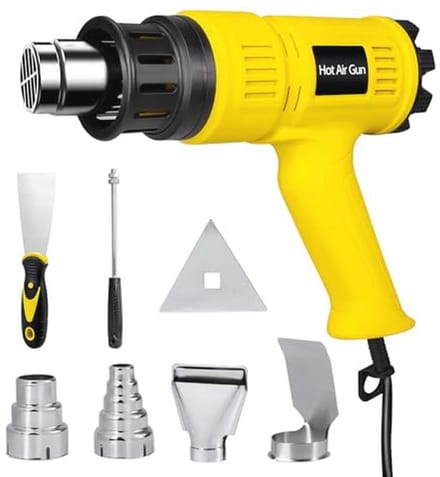 Professioneel Heteluchtföhn 2000 W met verstelbare temperatuur en accessoires