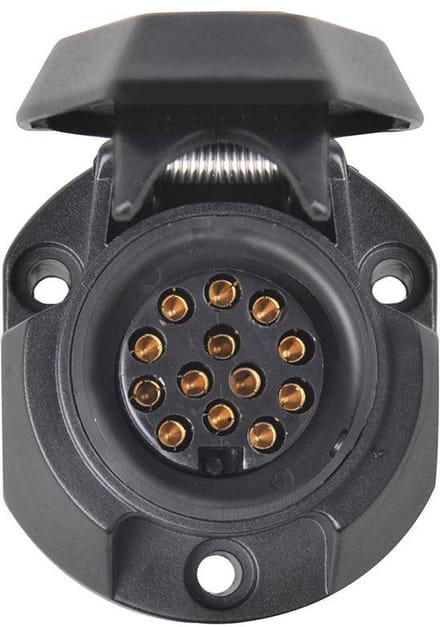 ProPlus Stekkerdoos - 13-polig - PVC - Jaeger type - zwart