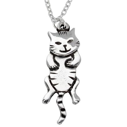 Hangende kat hanger, kat ketting van St Justin (PN1052)